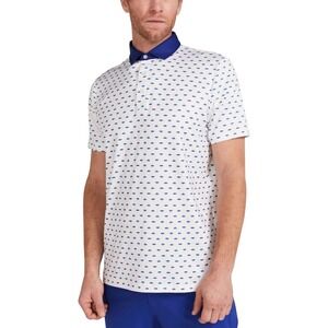 Redvanly Ryder Polo Shirt Mens Small S Breeze Print Golf Activewear‎ Blue NWT